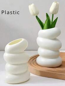 Nordic Style Spiral Vase, Creative Flower Vase, Desktop Vase Decoration, Living Room, Office, Balcony Creative Container Ornament, Suitable For Dry And Wet Flowers, Home Desktop Decoration, Home Essential - Spiral Vase - View 5