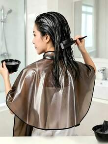 7/5/3/1pc/Set Large Thickened Hair Dyeing Cape, Easy Clean Waterproof Salon Cape, Includes Dye Bowl Brush Ear Covers, Perming & Dyeing Tools Optional Set, Hairdressing Tools & Salon Accessories, Suitable For Dyeing, Perming, Hair Care, Ideal For Salons, Back To School Season And Parties - One Size - View 1
