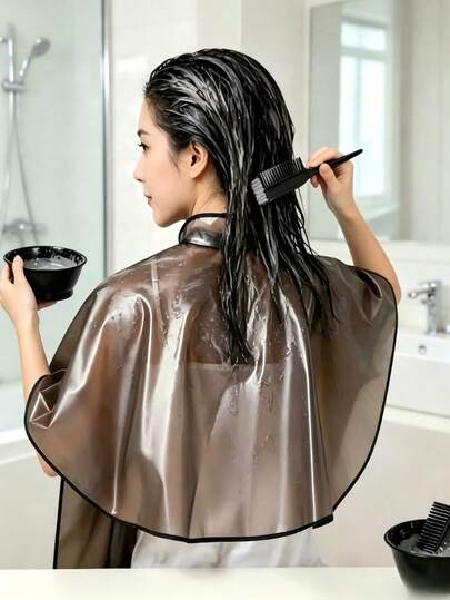 1 pieza Capa grande y gruesa para teñir el cabello, capa de salón de belleza impermeable y fácil de limpiar, conjunto opcional para permanente y teñido, herramientas de peluquería y accesorios de salón, adecuada para teñir el cabello, permanente, cuidado del cabello, ideal para salón, temporada de regreso a la escuela y uso en fiestas