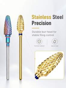 1 Peça Broca Profissional para Unhas, Cabeça de Aparar e Lixar Cutículas, Ferramenta de Remoção para Cuidados com os Pés, Adequada para Unhas de Gel Acrílico, Ferramenta de Cuidados com as Unhas - Multicolorido - Visão 3