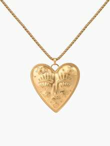 Vandermere Unique Exaggerated Heart, Sun, Face Design Pendant Necklace, Stainless Steel Jewelry Accessory - Necklace - View 10