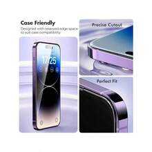 4pcs Screen Protector, Anti-Scratch Tempered Glass Film, Compatible With IPhone 6/7/8/XR/X/XS/11/12/13/14/15/16/17/Pro/Pro Max/Max/Plus/Mini/Air - Clear - View 2