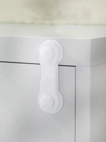 White Cabinet Door Lock - Suitable For Drawers, Cabinets, Refrigerators, Ovens, Wardrobes, Pantries - , Anti-Theft, Latch Lock - A - View 9