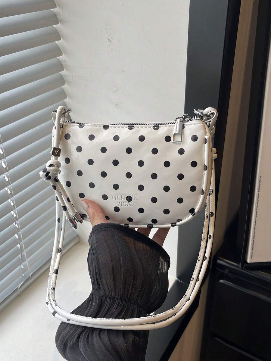 Lychee Texture Mini Crossbody Bag For Women, New Delicate Compact Fashionable Versatile Everyday Handbag - White - View 1
