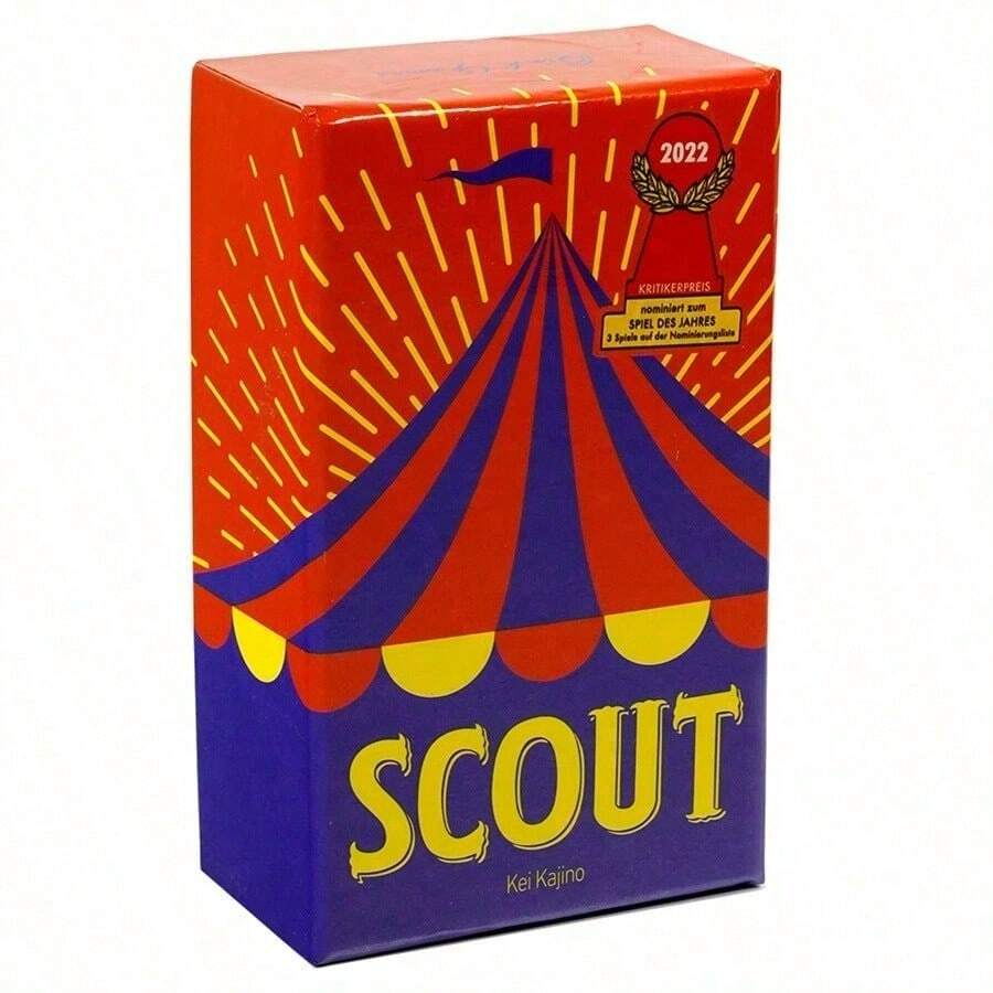 1pc Scout Playing Cards & Chessboard Fun Game Set For Couples, Parties - Burgundy - View 1
