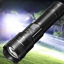 Ultra Bright USB Rechargeable LED Long Range Tactical Flashlight, Waterproof Outdoor Camping Fishing Light - Multicolor - View 7