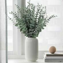 Mixed Artificial Eucalyptus Leaf Branches To Simulate Green Plants, Suitable For Home Decoration, Made Of Plastic Material, Can Be Used To Create Long-Lasting Wedding Bouquets, Romantic Table Decorations, Birthday And Graduation Ceremony Scenes - Multicolor - View 9