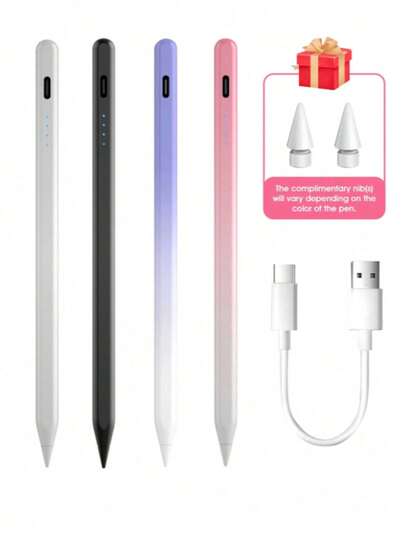 1pc Universal Capacitive Stylus Pen, Suitable For Phones And Tablets, Active Capacitive Stylus, Compatible With Android And Apple Devices, Precise Touch, Smooth Writing, High-End Capacitive Stylus (Not Compatible With Resistive Screen And Electromagnetic Screen Tablets)