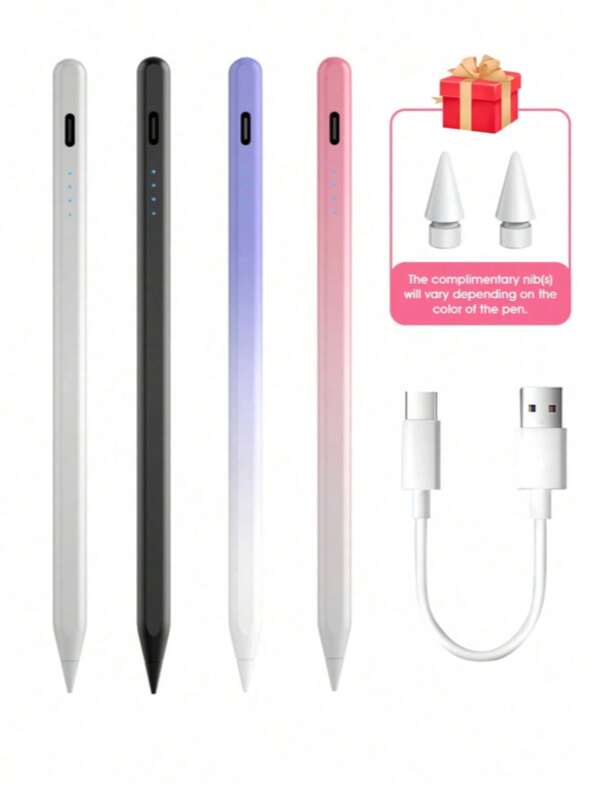 1pc Universal Capacitive Stylus Pen, Suitable For Phones And Tablets, Active Capacitive Stylus, Compatible With Android And Apple Devices, Precise Touch, Smooth Writing, High-End Capacitive Stylus (Not Compatible With Resistive Screen And Electromagnetic Screen Tablets)