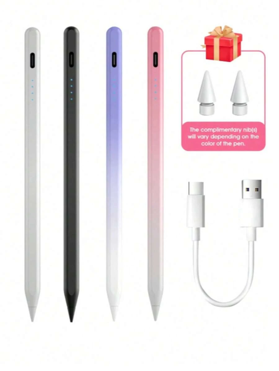 1pc Universal Capacitive Stylus Pen, Suitable For Phones And Tablets, Active Capacitive Stylus, Compatible With Android And Apple Devices, Precise Touch, Smooth Writing, High-End Capacitive Stylus (Not Compatible With Resistive Screen And Electromagnetic Screen Tablets)