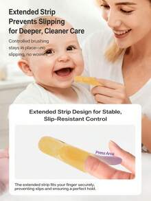 Philips Avent Baby Silicone Toothbrush Finger Toothbrush Oral Cleaner Kit,2 Packs Toothbrush,Infant-To-Toddler Training Toothbrush, Soft For Baby's First Teeth,6-36M - Multicolor - View 5