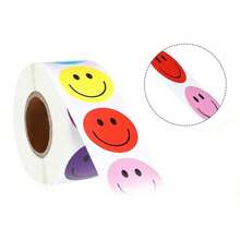 500pcs Smiling Face, Star, Colorful Shiny Foil Student Reward Stickers - Multicolor - View 10