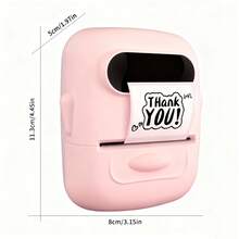 Marklife P50 Pink Inkless Label Maker, Printer Label Termal Mini, Kompatibel untuk Penggunaan Rumah dan Komersial, Cocok untuk Pengorganisasian Rumah, Bisnis, Barcode, Kode QR, Dilengkapi dengan 1 Rol Label 40x30mm (1,57x1,18 inci) - Bubuk stroberi P50 + 1 gulungan ukuran 40*30mm (1,57*1,18 inci) - View 3