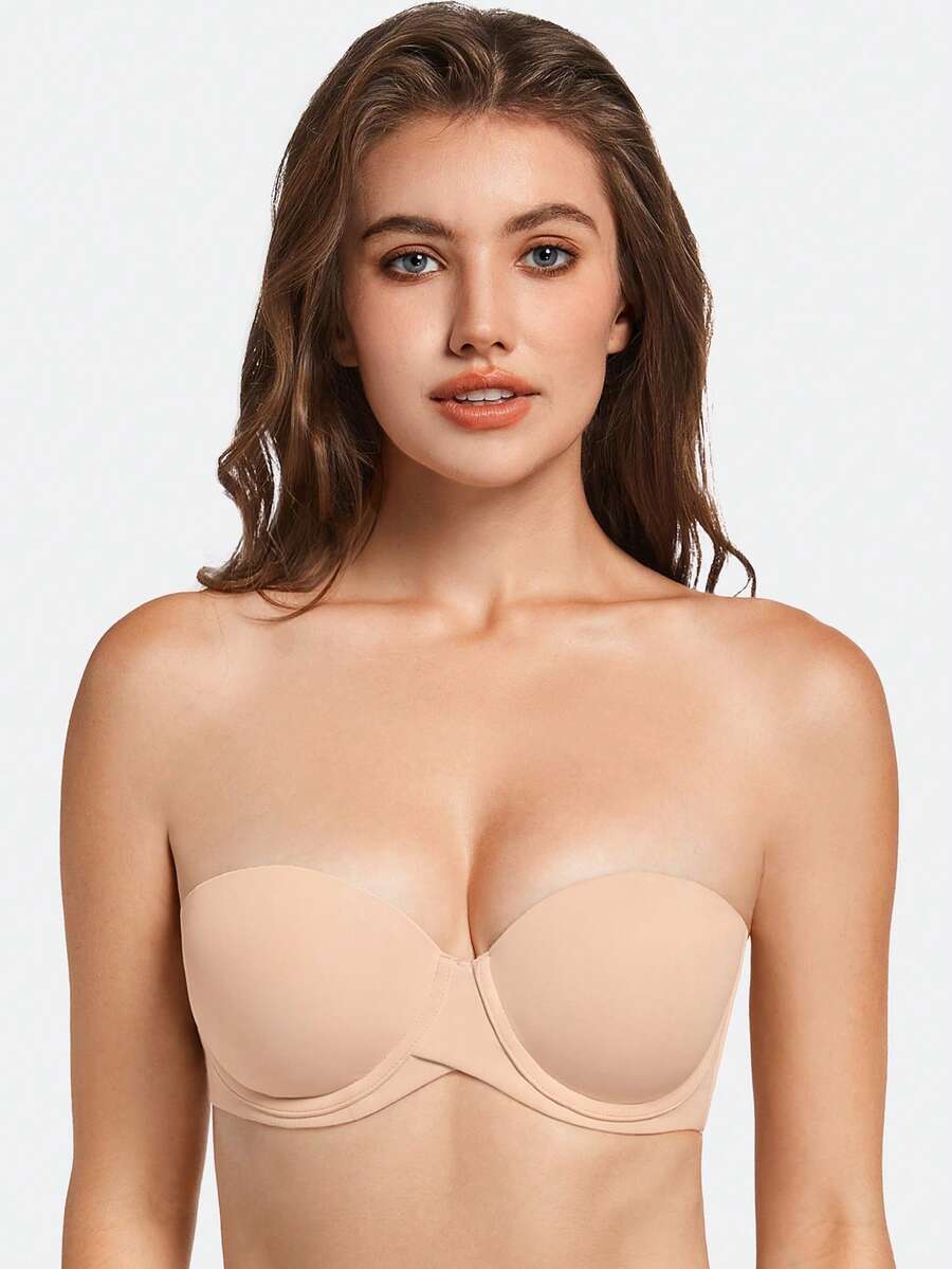 MELENECA Heavy Padded Push Up With Lift Multiway Underwire Strapless Bra For Women