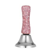 Lonceng Pemanggil Hewan Peliharaan Bertabur Berlian Imitasi Lintas Batas, Lonceng Gemerincing Logam Genggam, Lonceng Pengingat Makan Kucing dan Anjing, Alat Pelatihan Interaksi Hewan Peliharaan - Beraneka warna - View 9
