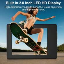 4K 超高清運動攝影機 | 廣角鏡頭、LCD 螢幕、自動曝光、魚眼鏡頭、可充電電池、Wi-Fi 功能 - 適合徒步、騎行、戶外活動、送禮 - 黑色358 - 查看 7
