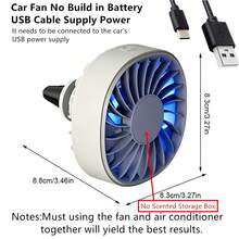 1pc Car Air Vent Cooling Fan, USB Powered Strong 7-Blade Turbine Fan With Gradient Color Atmosphere Light, Low Noise Multi-Function Mini Car Interior Cooling Fan - Wired Car Fan - View 9