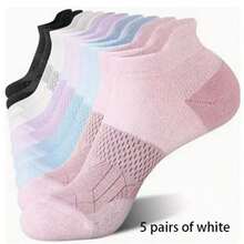 1/5/10 Pairs Women's Sports Sweat-Absorbing Breathable Socks, Suitable For All Seasons, Comfortable And Breathable Design, Applicable For Sports And Business Casual - Multicolor - View 17