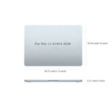 MacBook Neo 13 2026 新色半透明 PC 筆電保護殼，防指紋硬殼，附 1 張 DIY 貼紙，適用 MacBook Neo A18 Pro 型號 A3404，柑橘黃 TPU 保護套 - 查看 2