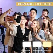 AXNEN Mobile Phone LED Selfie Light, Rechargeable Phone Selfie Lamp, Computer Video Conference Lighting, Portable Mini Clip Fill Light - Black and White - View 5