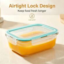 VAETTLO 5 Pack 35oz Glass Food Storage Containers With Lids, Fresh Container, Airtight Reusable Meal Prep Lunch Container Set,  For Oven, Microwave, Freezer, And Dishwasher - View 5