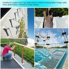 4Pcs 2M PVC Coated Wire Rope, Diameter 2mm 304 Stainless Steel Wire Rope Cable Set, PVC Coated Marine Grade Cable With Crimping Loops, Rustproof Flexible Heavy Duty Wire For Clothesline Deck Railing String Light Garden Trellis Shade Sail DIY Fencing - Multicolor - View 8