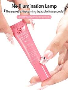 2Pcs No UV Nail Glue & Gel Remover Set, 10g Repositionable Strong Adhesive For Press On Nails, Gentle Instant Remover, Waterproof DIY Kit - 1 X Nail Polish Remover - View 6