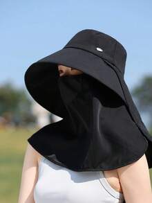 1pc Multi-Functional Hat With Neck Protection, Large Brim, Breathable, Suitable For Sun Protection, Outdoor Activities, Travel, Cycling, Hiking And Various Occasions, Cute And Fashionable - B - View 31
