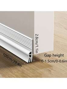 1/2 Roll 3.6cm*1M Self-Adhesive Door Seal Strip, Windproof Soundproof Waterproof Glass Bottom Seal Strip - A - View 4