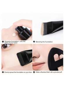 1pc New Flat Head Makeup Brush, Makeup Tool - Multicolor - View 6