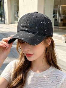 1pc Embroidered Baseball Cap, Breathable Thin Style, Truck Driver Unisex Outdoor Sun Hat, Suitable For Spring/Summer. Student & Couple Gift.,Holiday,Festival - Floral Pattern In 3 Colors - View 6