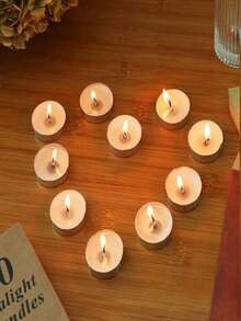 10-100pcs Small Smokeless Tea Light Candles, Romantic Mini Candles For Wax Warmer, Odorless, Birthday Party, Outdoor Wedding, Indoor Dinner Atmosphere - Multicolor - View 2
