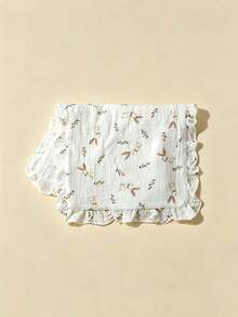 4 Packs Cotton Burp Rags Ruffle Baby Burp Cloths Baby Boy & Girl, Absorbent Cotton Burping Cloths For Babies,Infant Towels, Milk Spit Up Rags - Multicolor - View 5