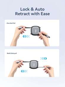 Kabel Pengisian Daya USB-C ke USB-C 240W yang Dapat Ditarik, Panjang 1m, Penyimpanan Magnetik, Kabel Pengisian Cepat, Kompatibel dengan Ponsel, Tablet, dan Laptop Tipe-C - 1 juta - View 8