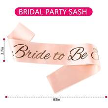 Bride To Be Sash, Bride Sash For Bridal Shower, Bachelorette Party Decorations, Wedding Engagement Party Favors Gift Accessories - Multicolor - View 5