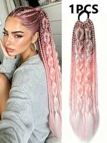 Trenzas de Burbuja Retorcidas de Colores Mixtos Hechas a Mano - Extensiones de Cabello Estilo Vacaciones para Mujeres, Versátiles para Todos los Tipos de Cabello 24 Pulgadas - Multicolor - Ver 17
