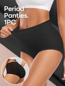 MIOTAN 1pc Women's Triangle Panties Period Underwear, Moisture-Wicking, Sweat-Proof, Breathable Mesh - Black - View 3