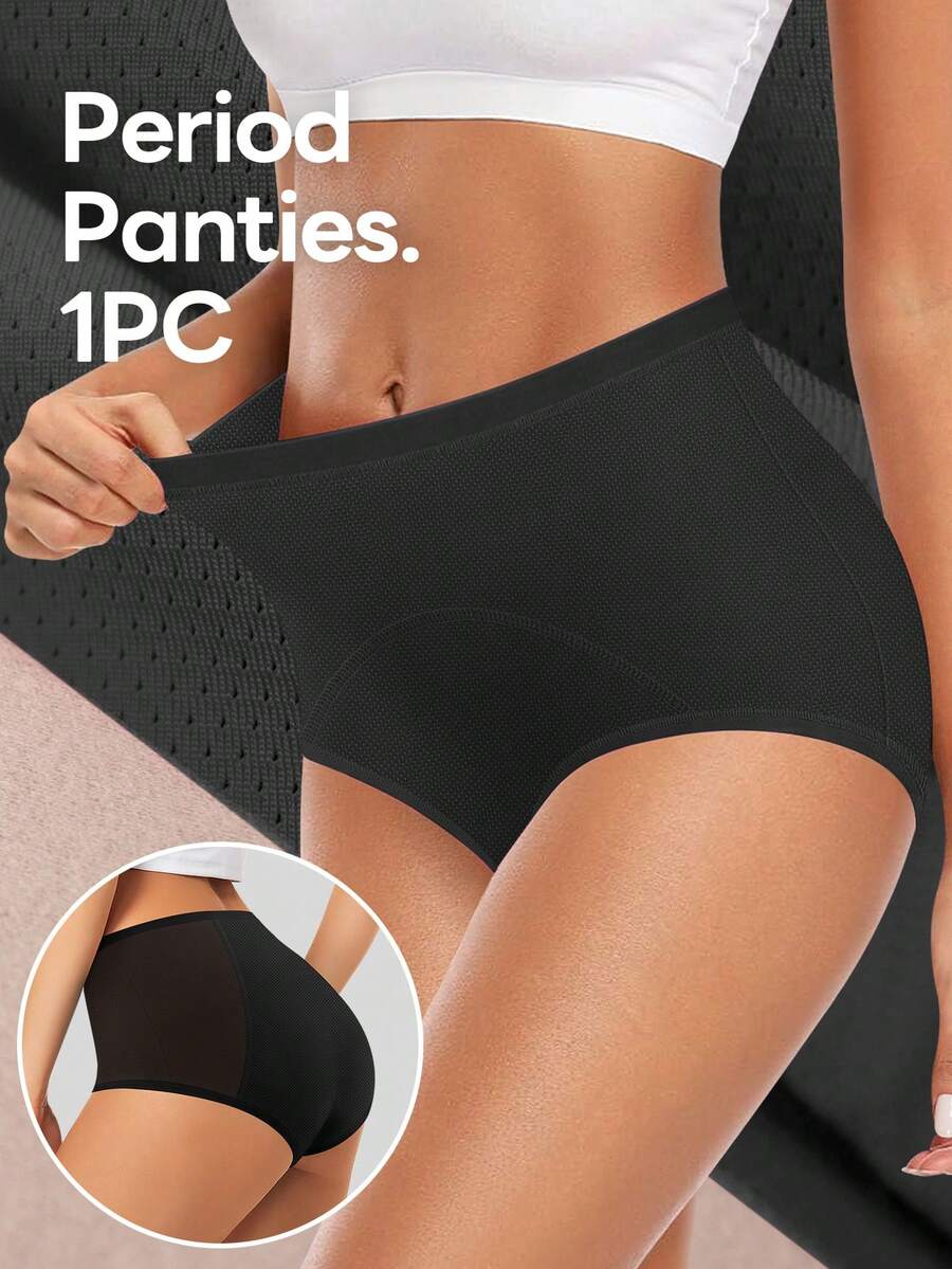 MIOTAN 1pc Women's Triangle Panties Period Underwear, Moisture-Wicking, Sweat-Proof, Breathable Mesh