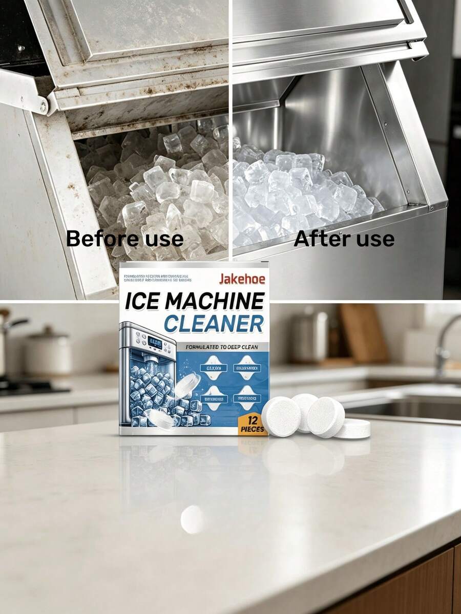 Pastillas limpiadoras para máquina de hielo, limpiador descalcificante y desodorizante para uso doméstico suave