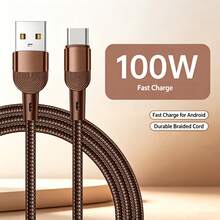 Kabel Pengisian Cepat USB/USB-C Jalinan 3,3 kaki/100 cm, Kabel Pengisian Cepat Transfer Data Efisiensi Tinggi Kompatibel dengan Seri Ponsel 17/16 Pro Max/16 Pro/16 Plus/16/15/14/13/12/11, Kabel Data Kain Tahan Lama - MultiWarna - View 1