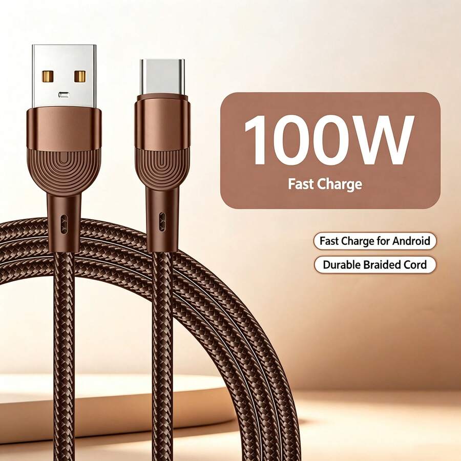 Kabel Pengisian Cepat USB/USB-C Jalinan 3,3 kaki/100 cm, Kabel Pengisian Cepat Transfer Data Efisiensi Tinggi Kompatibel dengan Seri Ponsel 17/16 Pro Max/16 Pro/16 Plus/16/15/14/13/12/11, Kabel Data Kain Tahan Lama - MultiWarna - View 1