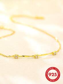 925 Sterling Silver Mobius Twist Minimalist Thin Bracelet For Women, Classic Fashion Luxury Elegant Elegant - Gold - View 2