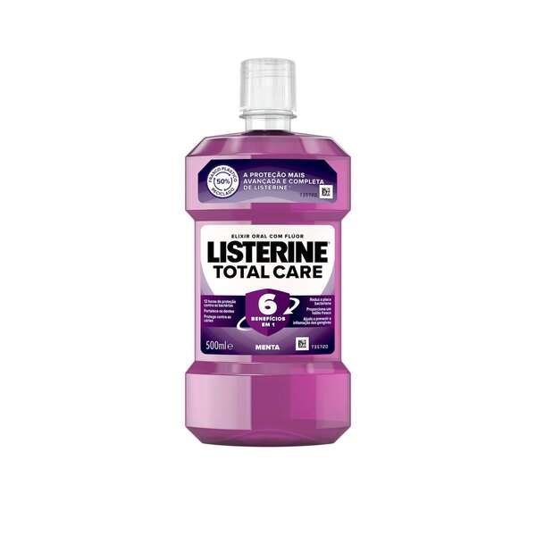 Listerine Total Care Elixir Bucal 500 ml – fluorskölj för munnen, 6-i-1-formel