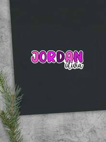 Bubble Gradient Font Customized Name Stickers, Bold Print + Handwritten Cursive Dual Font Personalized Self-Adhesive Waterproof Vinyl Labels, Multiple Macaron Color Styles Text Customization Stickers, No-Residue Removable Labels, Suitable For Water Bottles, Laptops, Tumblers, Journals, Backpacks, Anti-Loss Marking And Handmade DIY Decoration - Multicolor - View 20