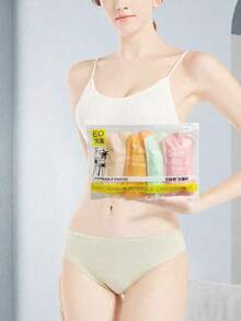 5pcs Disposable Sterile Plus Size Comfortable High Waist Maternity Panties, Suitable For Travel, Outings, Menstrual Period And Postpartum Care (Random Color) - View 9
