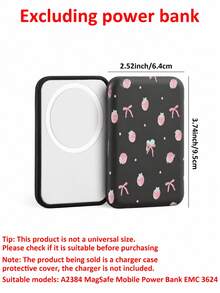 TPU Soft Matte MagSafe Battery Protective Case, Compatible, Full Coverage Protection, Anti-Drop Design, Delicate Touch, Compatible With Wireless Charger Cable Protective Sleeve, Charger Protective Sleeve - Black - View 4
