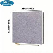 亞麻照片相簿 自黏式剪貼簿相簿 適用 2x3 4x6 5x7 8x10 10x12 照片 DIY 相本，生日禮物送給女性媽媽，婚禮家庭旅行收納本，返校季，學校用品 - 彩色 - 查看 12