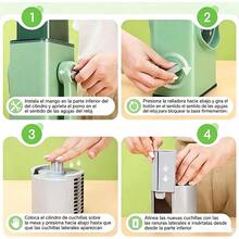 6-Piece Set: Multifunctional Vegetable Slicer | Quickly Cuts, Grates, And Slices | Easy To Use And Store | Essential Kitchen Tool - Green - View 5