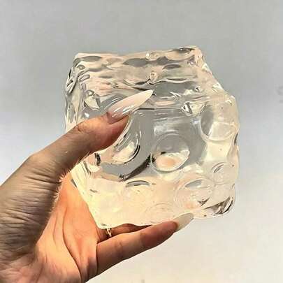 1pc Random Color Transparent Honey Squeeze Cheese Stress Relief Toy, Soft Touch, Slow Rebound, Perfect For Holidays, Birthday Gifts, Halloween, Thanksgiving, Christmas, Labor Day, Back To School, Party Gifts, Squishy, Crunchy Squish, Crunchy Butter Squish, Squeeze, Slushy Ball, Squishy Stress Toy, Dumpling Squish, Toys For Girl, Btsarmy, School Supplies