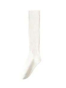 女款秋冬可愛女孩風大腿長襪，純色基本款黑白，適合搭配及膝靴/鞋，營造慵懶氛圍必備外搭單品，舒適保暖襪 - 彩色 - 查看 16